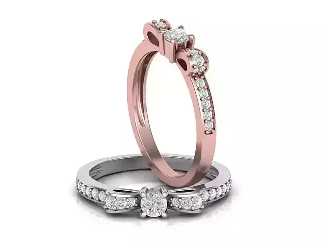Bow Ring Promise ring printable 3d model  N10326 3D print model
