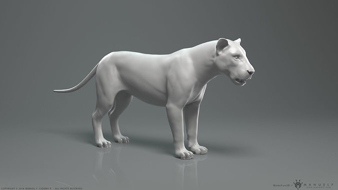 Lion - Highpoly Sculpture 3D model