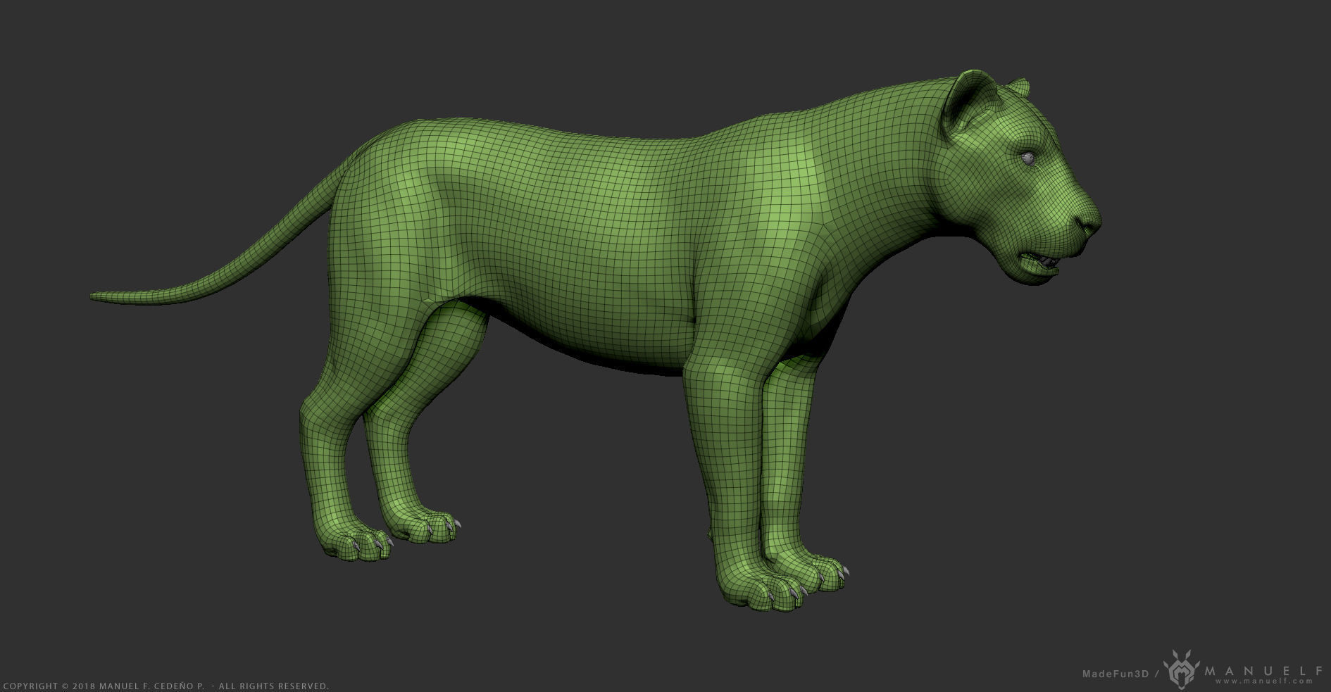 Lion - Highpoly Sculpture 3D model_17