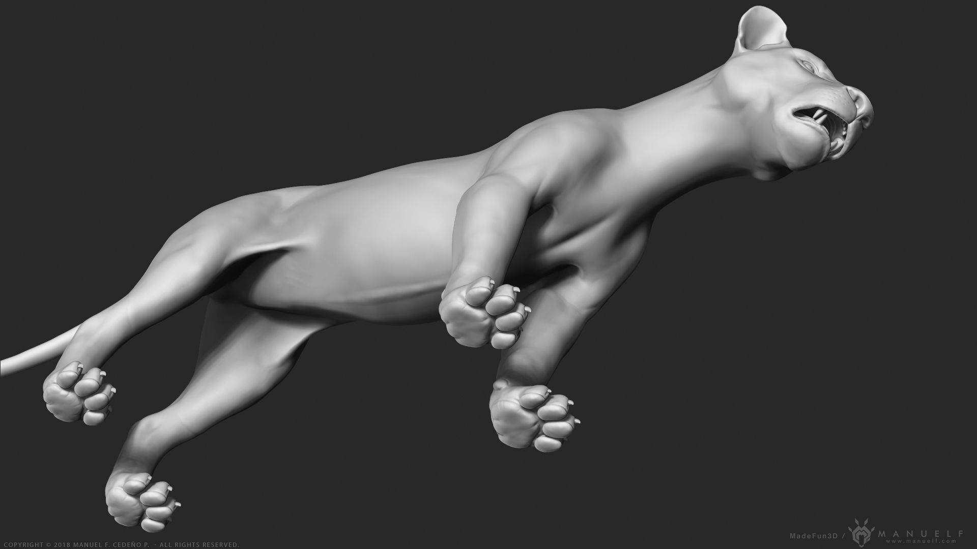 Lion - Highpoly Sculpture 3D model_10