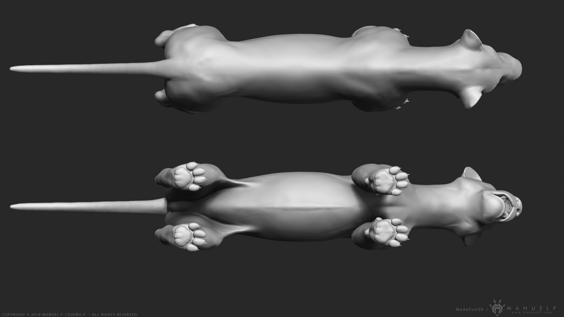 Lion - Highpoly Sculpture 3D model_14