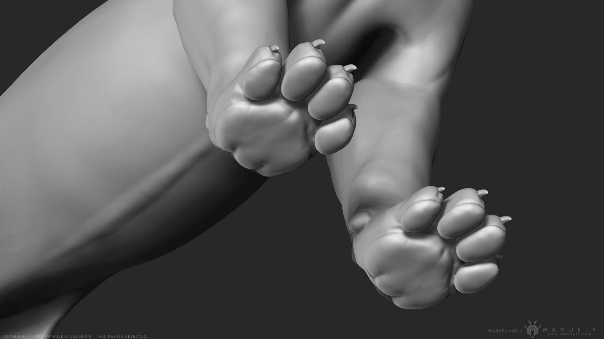 Lion - Highpoly Sculpture 3D model_11