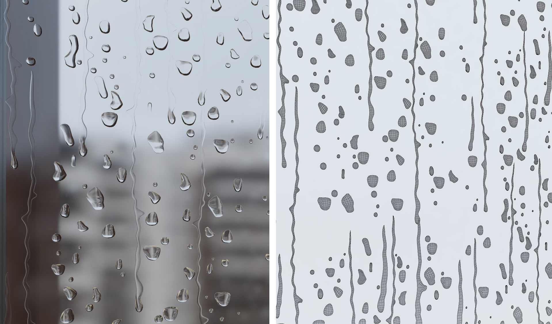 Water drops 3D model_1