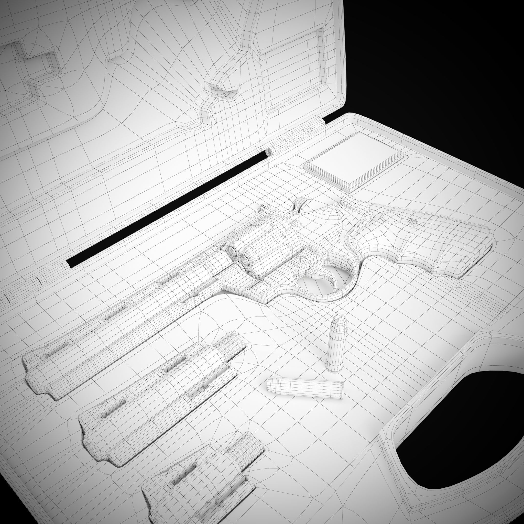 Gun case with a revolver Colt Python 357 3D model_8