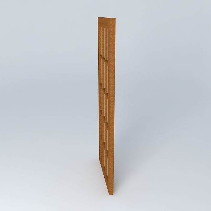 Bedroom door Free 3D model_2