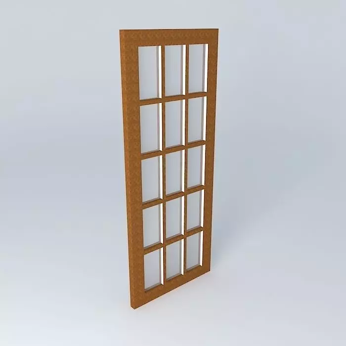 Bedroom door Free 3D model_0