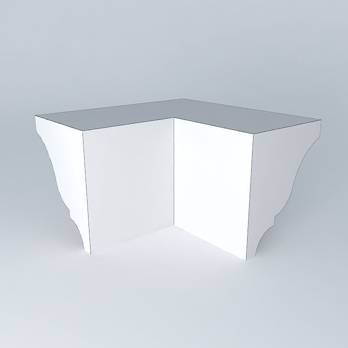crown molding corner Free 3D model_4