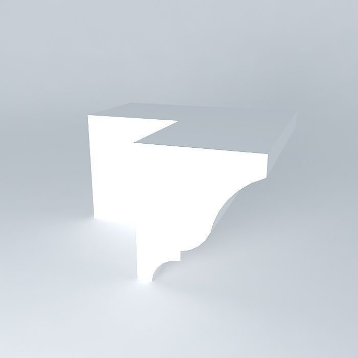 crown molding corner Free 3D model_1