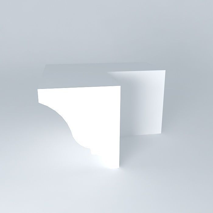 crown molding corner Free 3D model_2