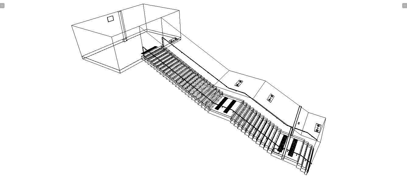 Stairway Model stairs leading up to subway station Low-poly 3D model_2