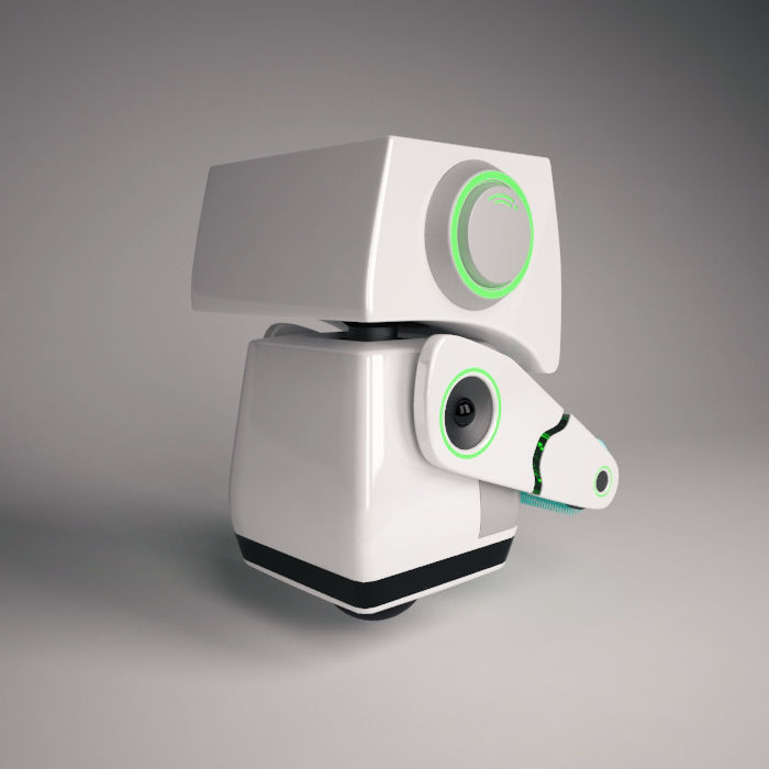 Cute robot 3D model_3