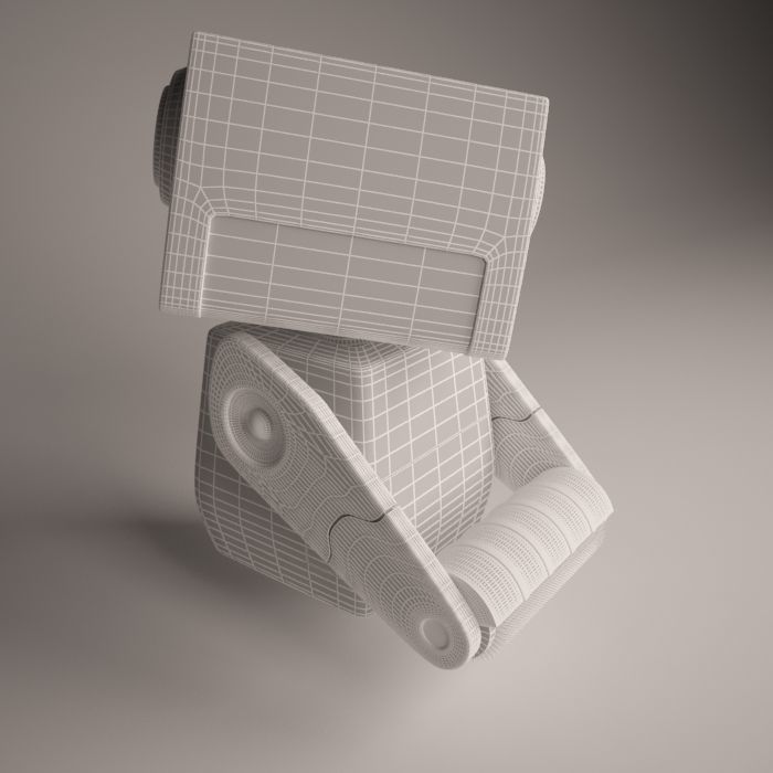 Cute robot 3D model_6