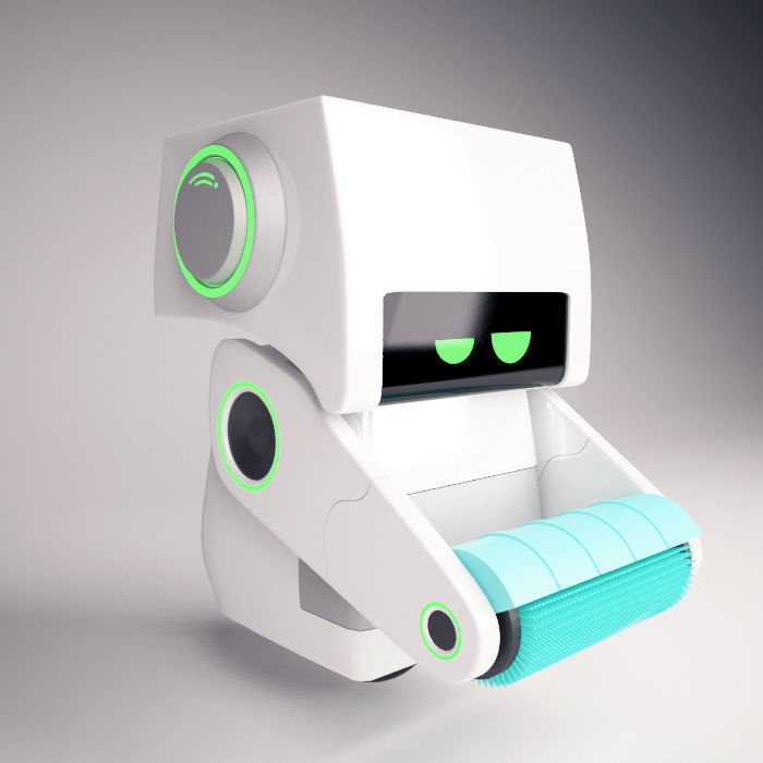 Cute robot 3D model_5