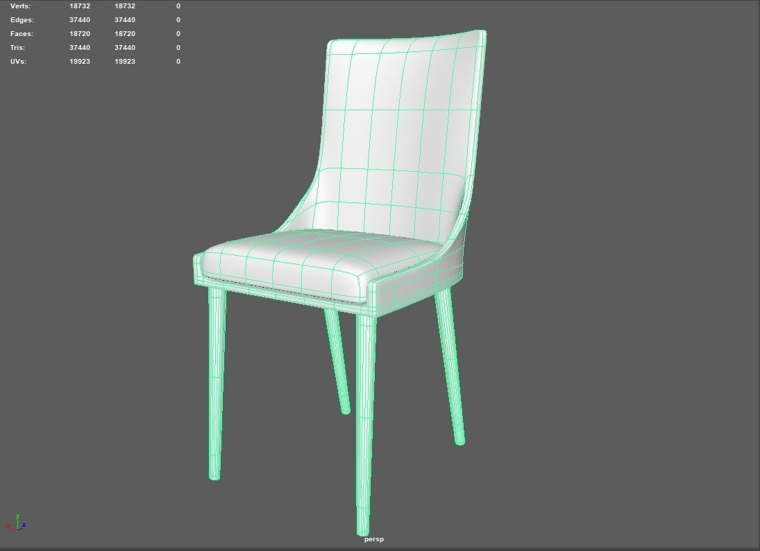 Desk Chair 3D model_18