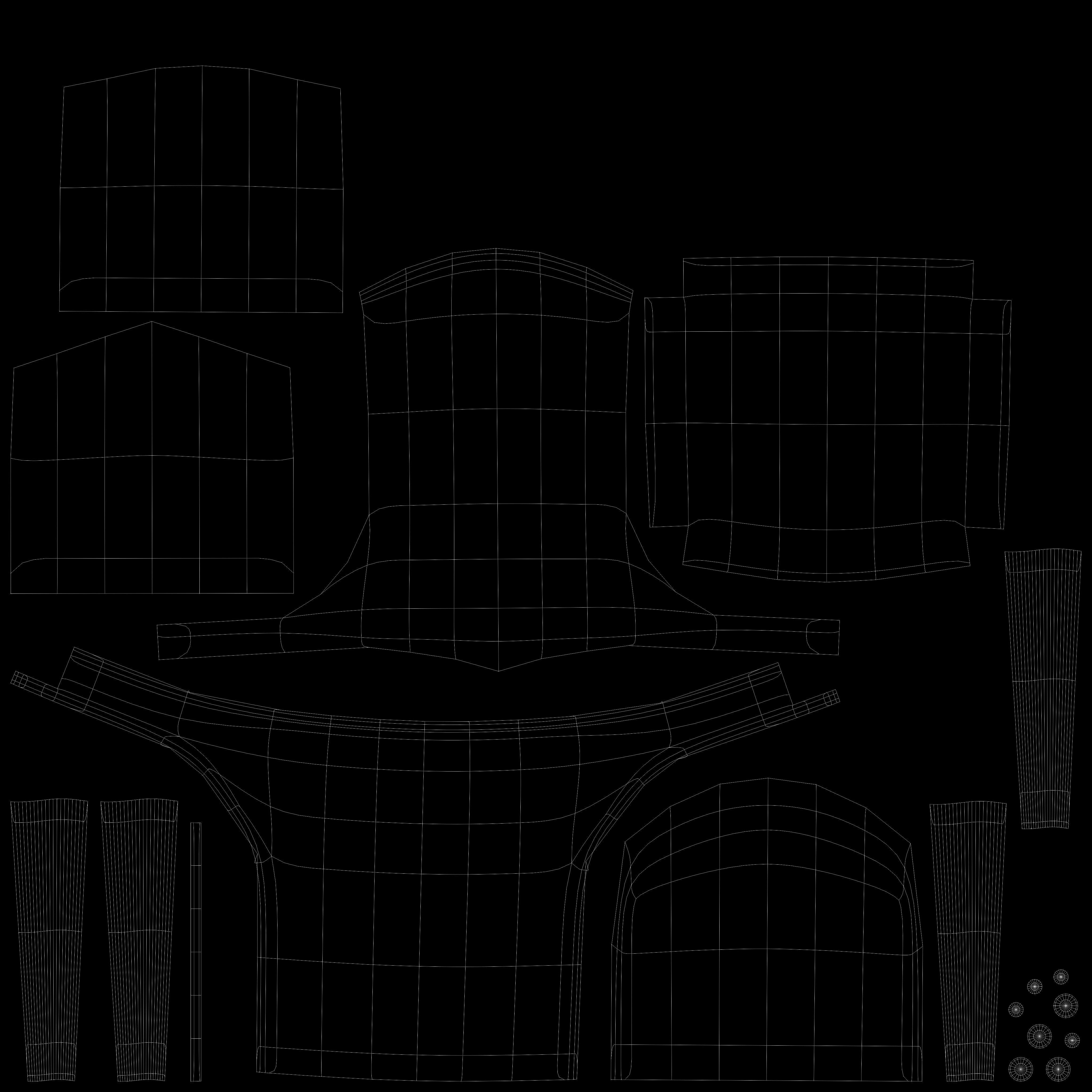 Desk Chair 3D model_16