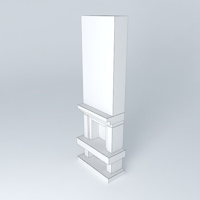fireplace 3 cm from below2 Free 3D model_4