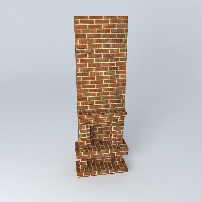 fireplace 3 cm from below2 Free 3D model_2