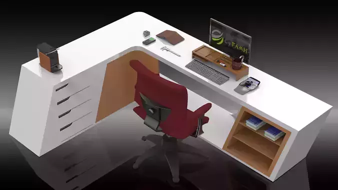 Escritorio Futurista  3D model