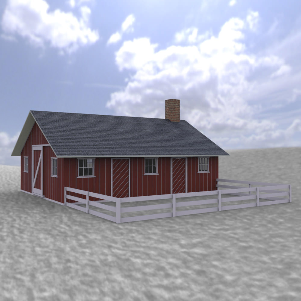 Piggery Studio Max 3D model_5