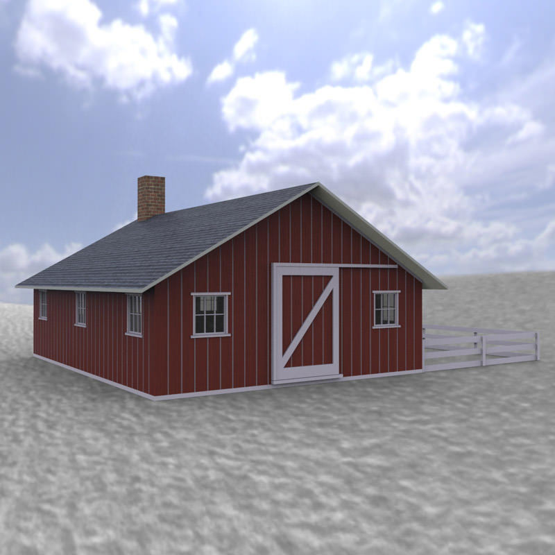 Piggery Studio Max 3D model_1