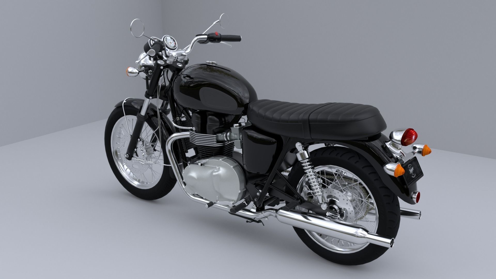 Triumph Bonneville T100 3D model_1