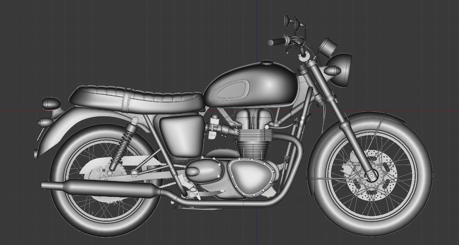 Triumph Bonneville T100 3D model_5