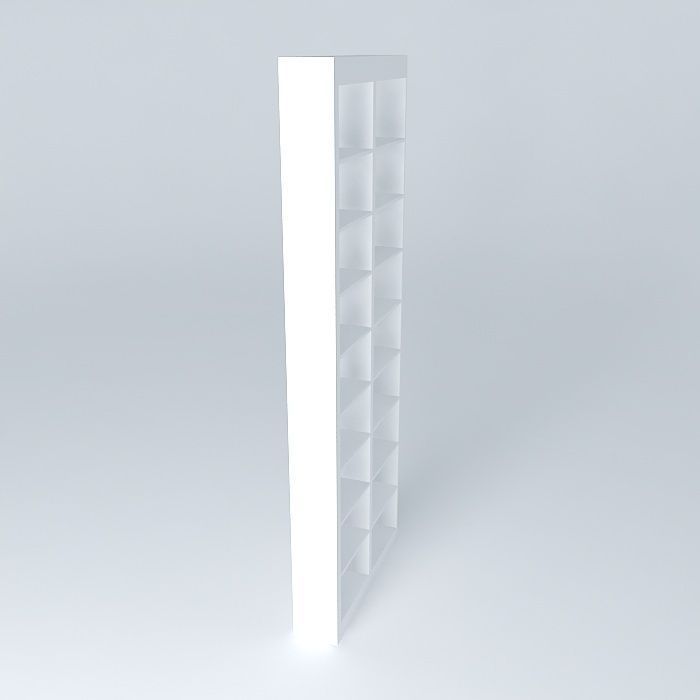 bookshelf at hall door left Free 3D model_1