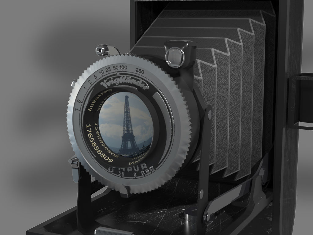 Photocamera Voigtlander Bessa 3D model_4