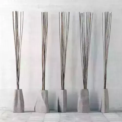 Branch decor stone vase