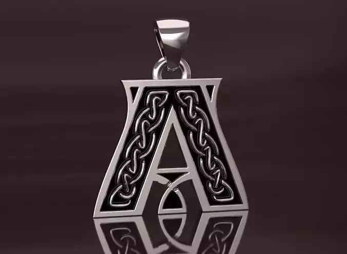 Letter pendant 1 with celtic pattern 