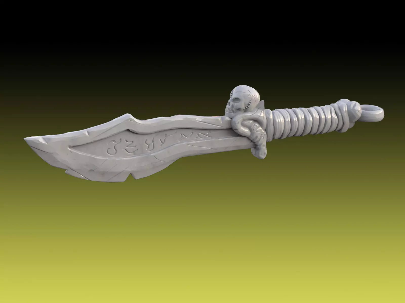 Skull dagger 3D print model
