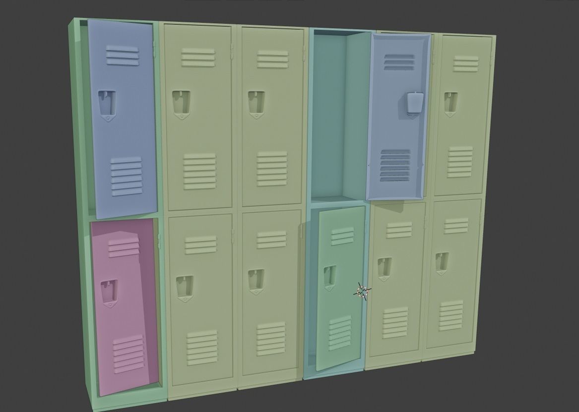 school lockers 3d models 3D model_10
