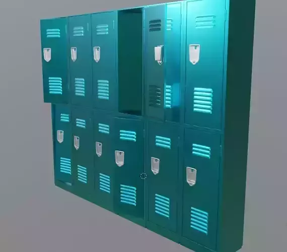 school lockers 3d models