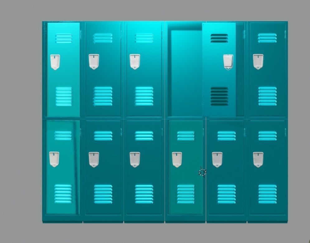 school lockers 3d models 3D model_5