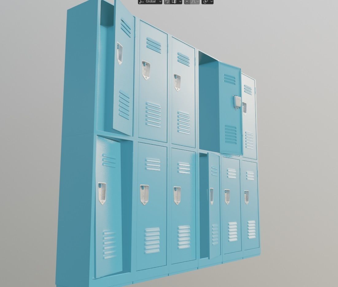 school lockers 3d models 3D model_12