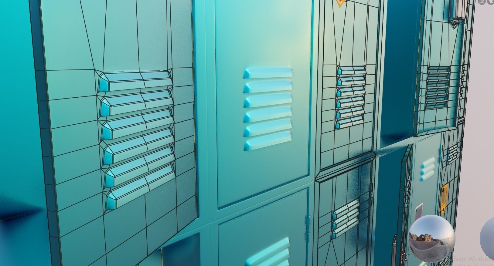school lockers 3d models 3D model_3