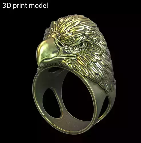 ring jewelry Eagle vol2  3D print model