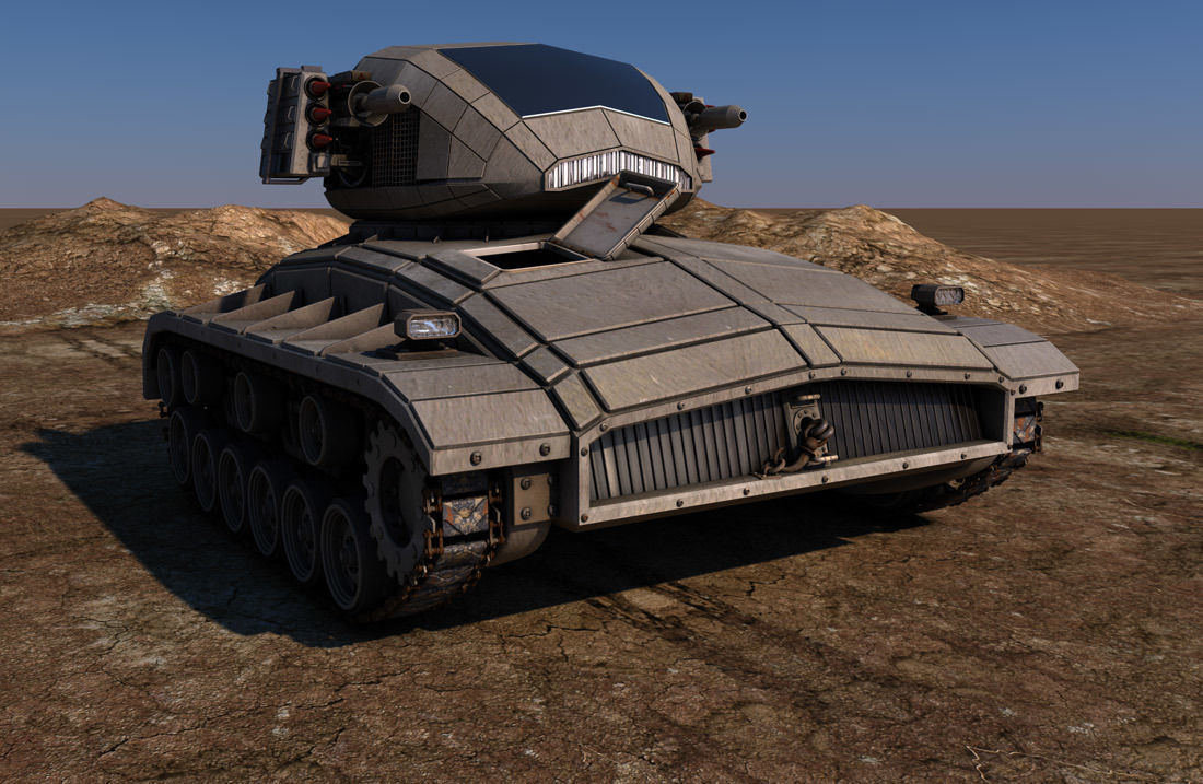 Scifi Tank  3D model_1
