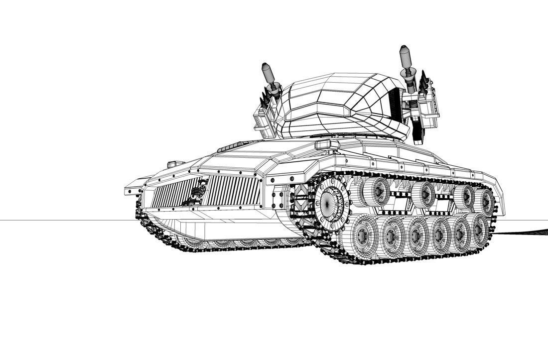 Scifi Tank  3D model_3