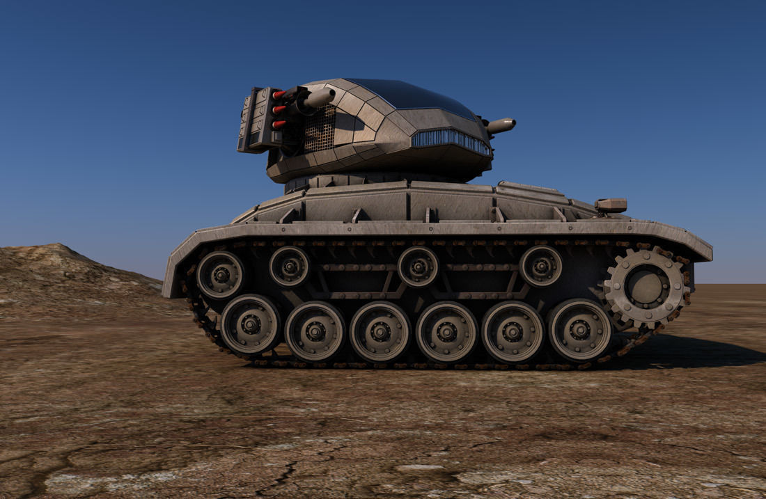 Scifi Tank  3D model_6
