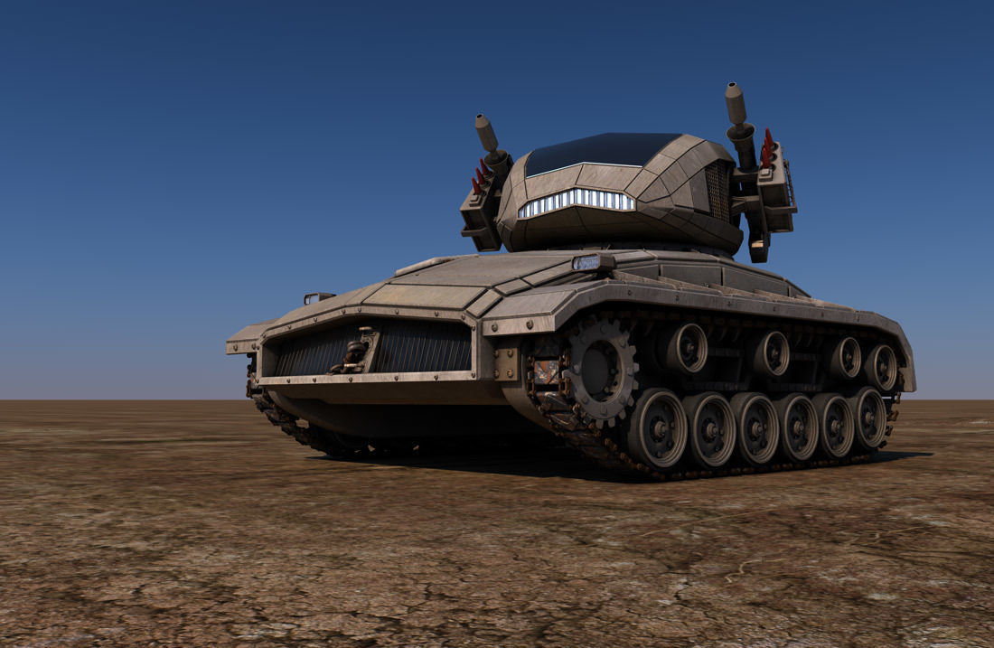Scifi Tank  3D model_2