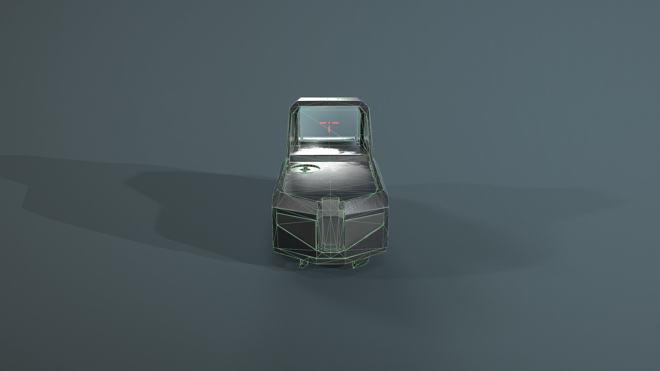 Hartman MH-1 collimator holographic Weapon Sight Low-poly 3D model_14