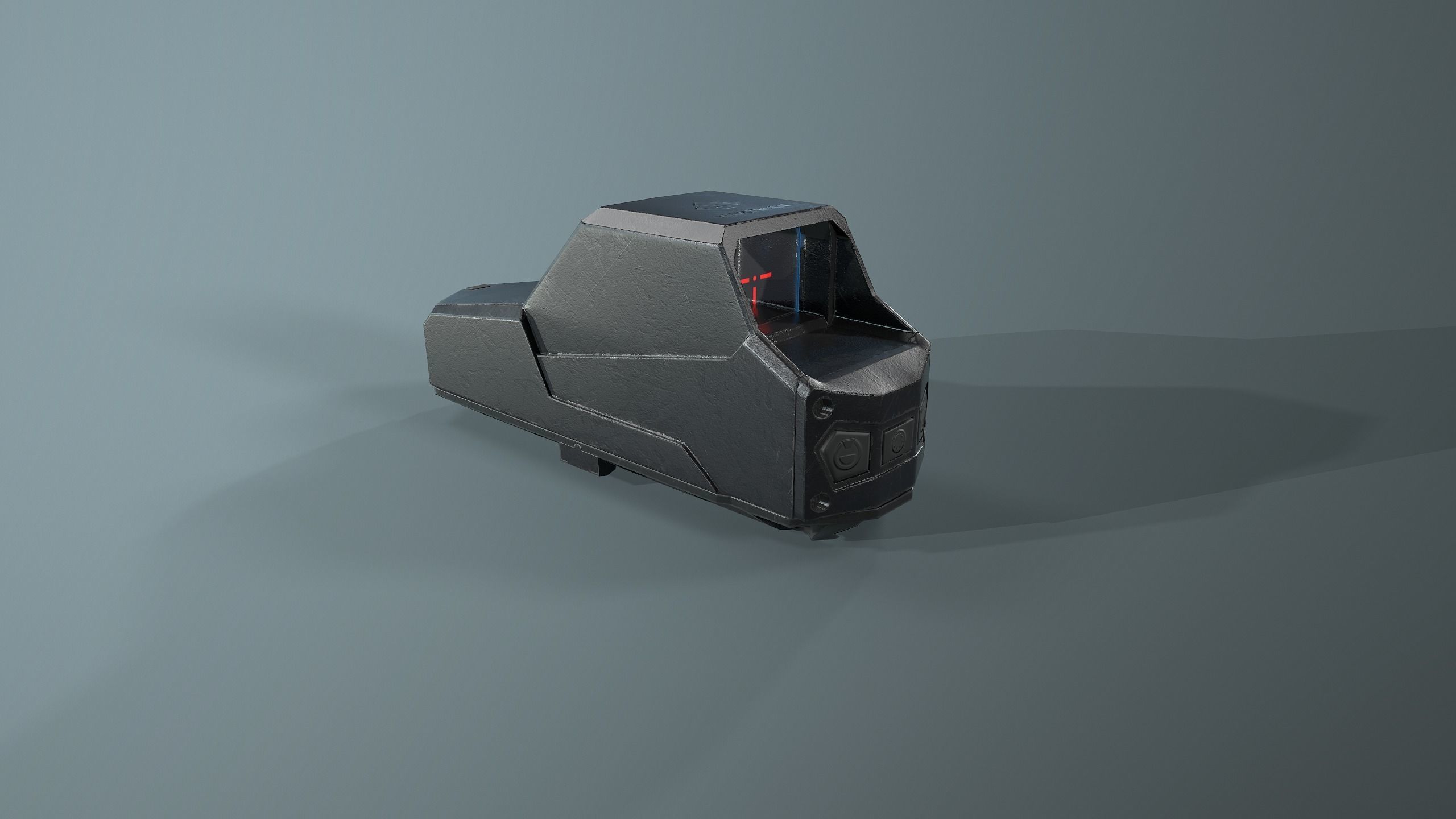 Hartman MH-1 collimator holographic Weapon Sight Low-poly 3D model_11