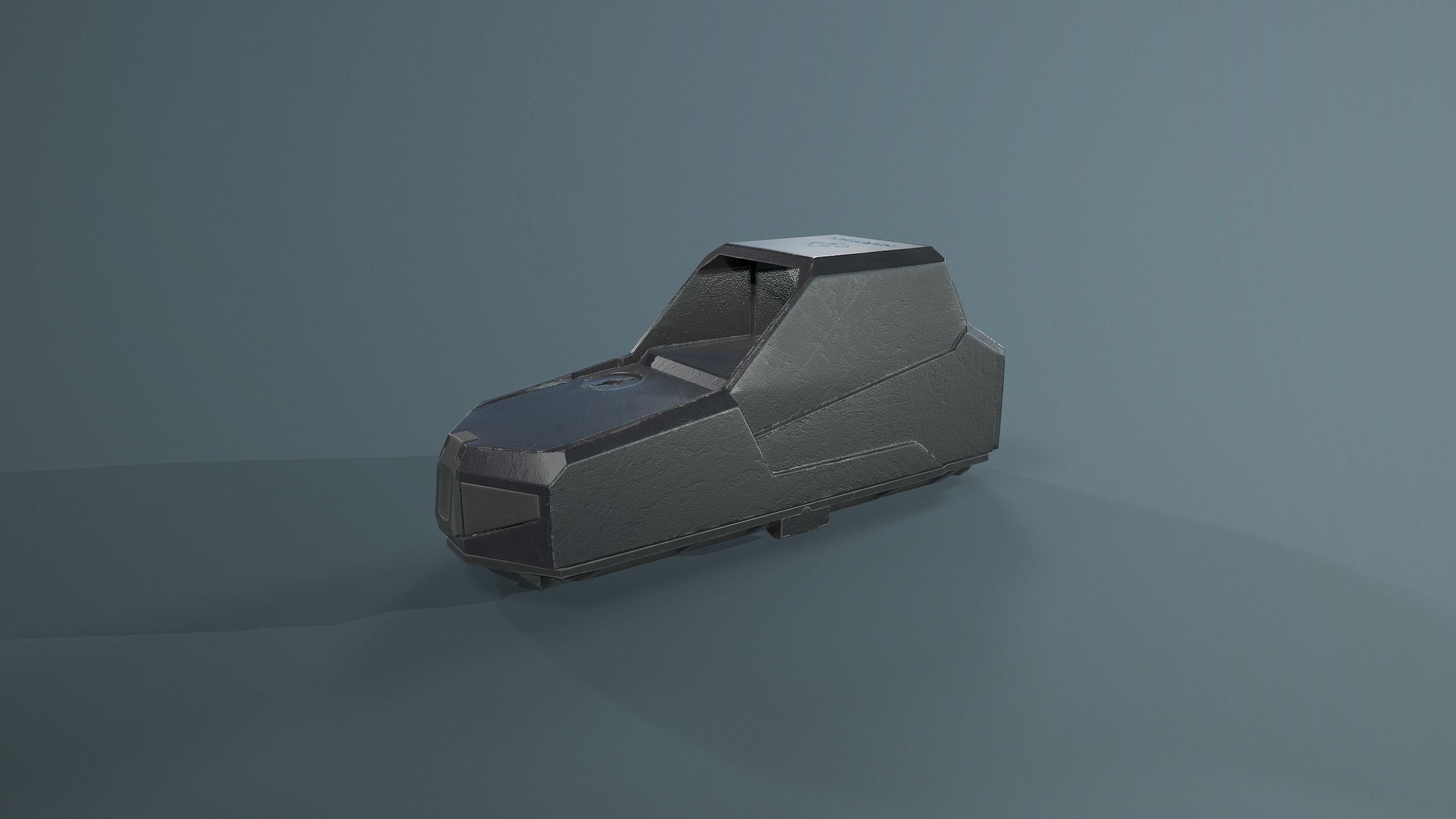 Hartman MH-1 collimator holographic Weapon Sight Low-poly 3D model_9