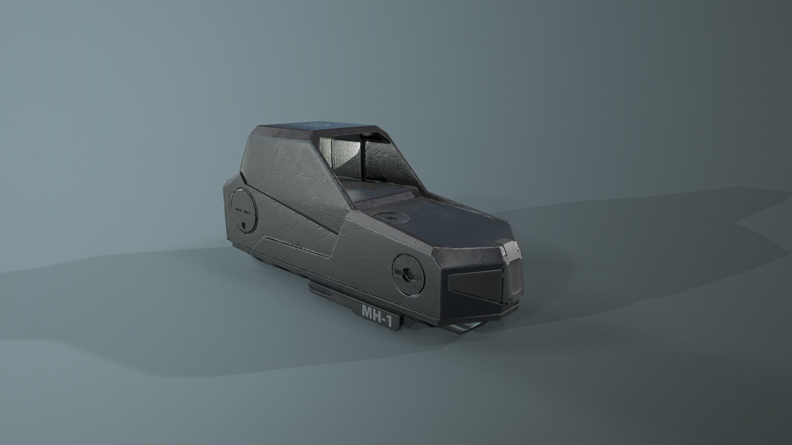 Hartman MH-1 collimator holographic Weapon Sight Low-poly 3D model_7
