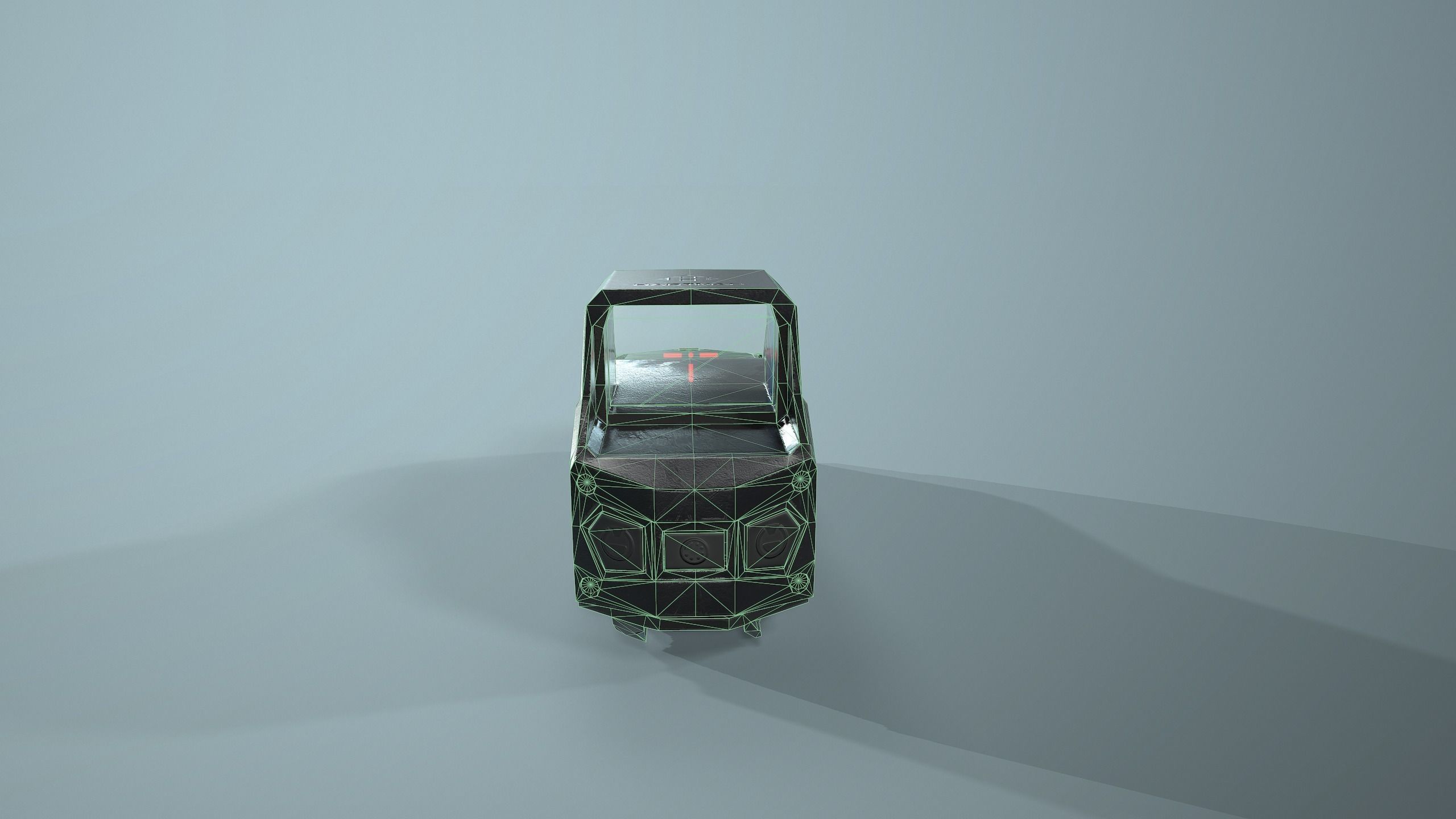 Hartman MH-1 collimator holographic Weapon Sight Low-poly 3D model_16