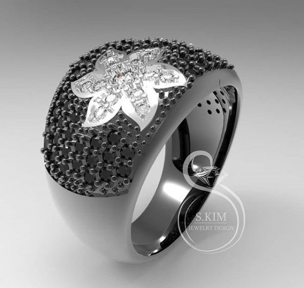 Ring scattering of gems 3D print model_2