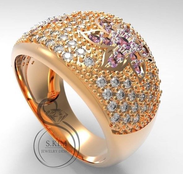 Ring scattering of gems 3D print model_1