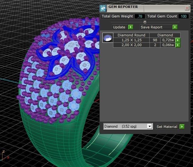 Ring scattering of gems 3D print model_3
