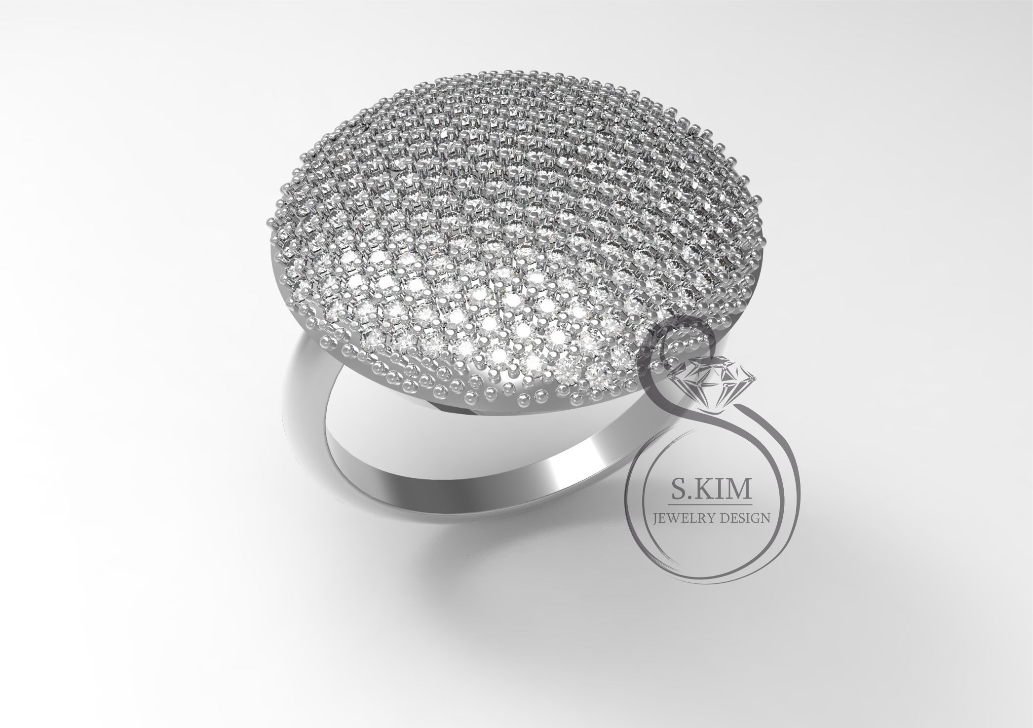 Scattering round ring 3D print model_3